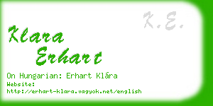 klara erhart business card